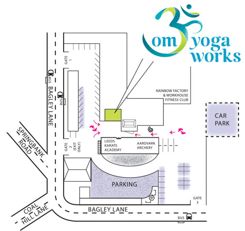 How to find us - Om Yoga Works Farsley